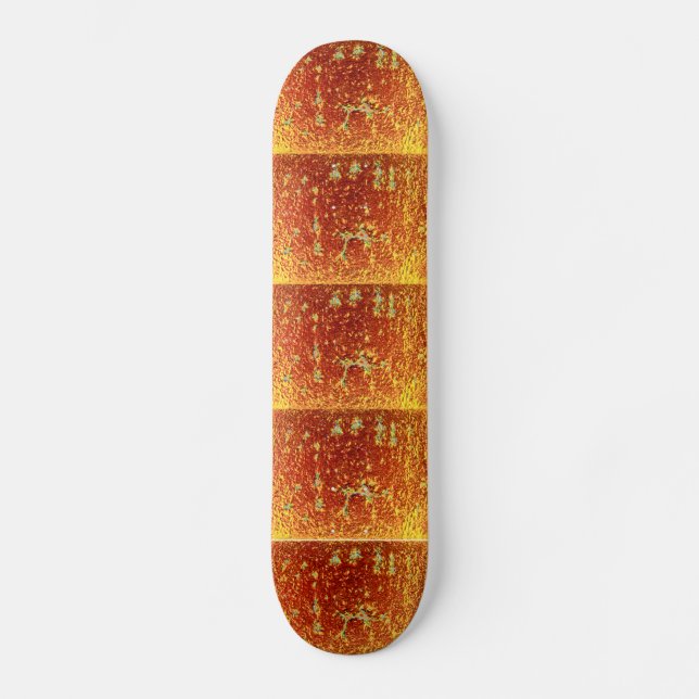 Skateboard Verre fusionné or (Recto)