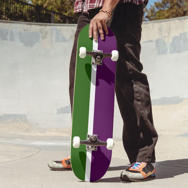 Skateboard Vert blanc violet couleur pâle Design de bloc de c (Créateur téléchargé)