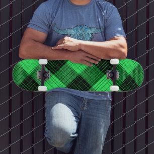 Skateboard Vert Croix à carreaux Noir Buffalo Check