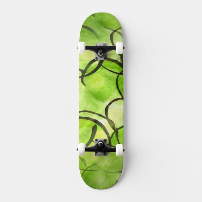 Skateboard vert d'arrière - plan de peinture de main (Recto)