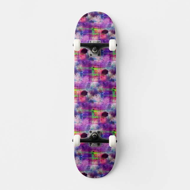 Skateboard Vert de conception, aquarelle pourpre de texture (Recto)