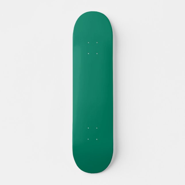 Skateboard Vert émeraude foncé Bleu couleur solide Design (Devant)