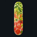 Skateboard Vert Fleurs de corail en fleurs sauvages Aquarelle<br><div class="desc">Fleurs vives et colorées en fleurs.</div>