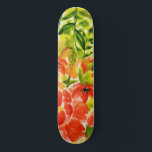 Skateboard Vert Fleurs de corail en fleurs sauvages Aquarelle<br><div class="desc">Fleurs vives et colorées en fleurs.</div>