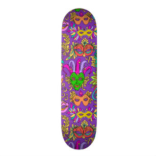 Skateboard Vert pourpre lumineux de masque de mascarade de