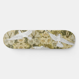 Skateboard Vert sauge vintage motif floral Dove & Lily