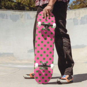 Skateboard Vert sur rose Pois Design Motif