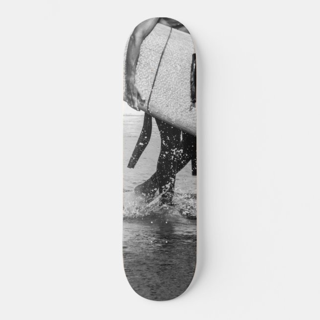 Skateboard Vibes Noir & Blanc Surfer #4 #wall #art (Recto)