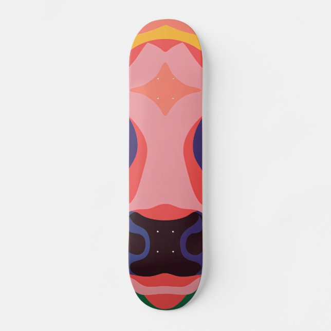 Skateboard Vibrant Pop Art Cow Face Portrait (Recto)