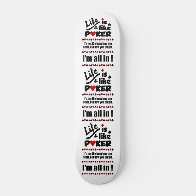 Skateboard VIE COMME POKER skateboards (Recto)