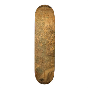 Skateboard Vieille carte de New York City en 1852