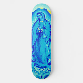 Skateboard Vierge Marie Patinage Bleu Deck