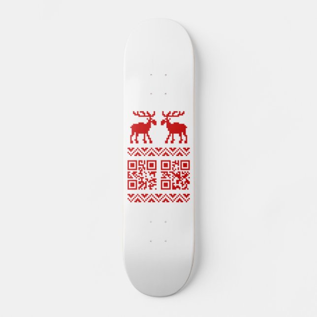 Skateboard Vilain Sweater QR Code Bonne année! (Recto)