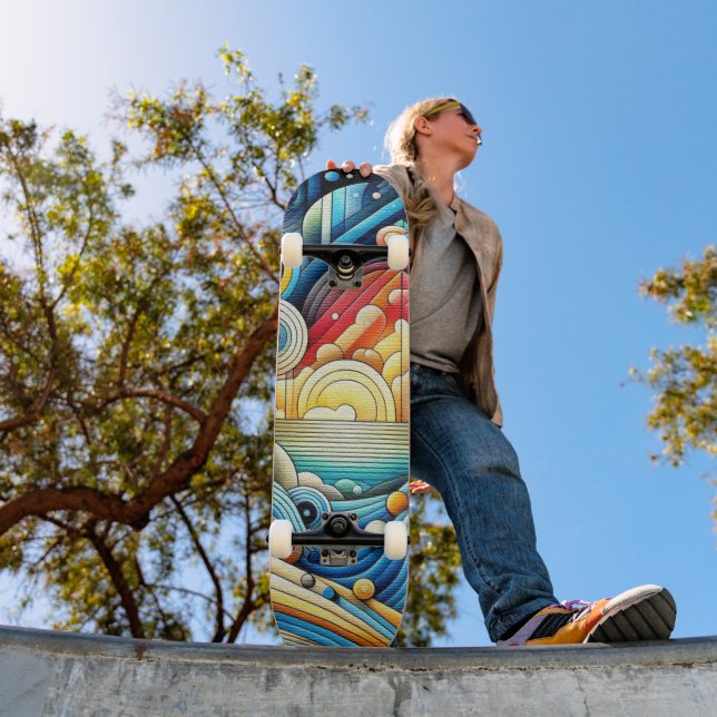 Skateboard Ville au lever du soleil  (Extérieur 1)