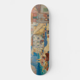 Skateboard Ville côtière en Espagne (Paysage espagnol Vintage