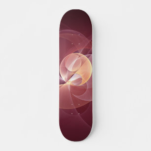 Skateboard Vin moderne élégant Abstrait Art fractal rouge