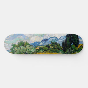 Skateboard Vincent Van Gogh - Champ de blé avec cyprès