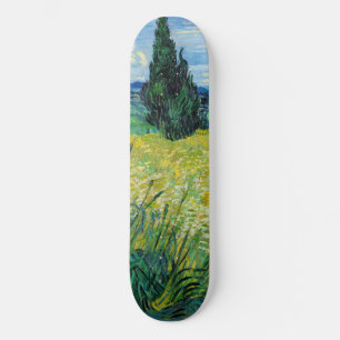 Skateboard Vincent van Gogh - Champ de blé vert avec cyprès