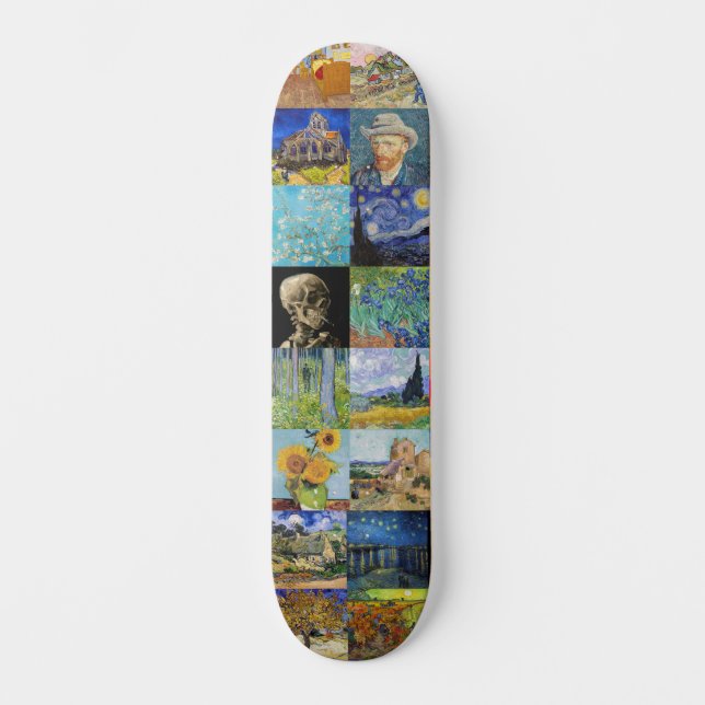 Skateboard Vincent van Gogh - chefs-d'oeuvre Mosaic Patchwork (Recto)