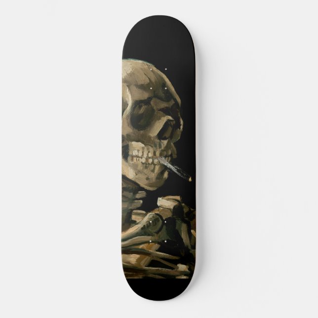 Skateboard Vincent van Gogh - Crâne avec cigarette brûlante (Recto)