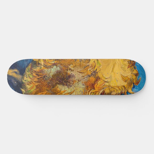 Skateboard Vincent van Gogh - Deux tournesols coupés (Horz)
