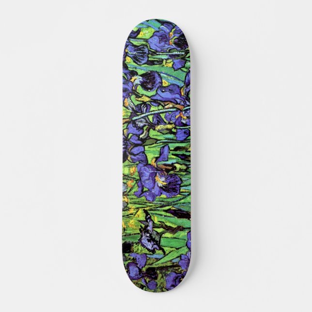 Skateboard Vincent Van Gogh Irises - Amoureux des fleurs (Devant)