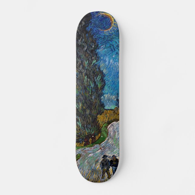 Skateboard Vincent van Gogh - Route avec Cypress et Star (Recto)