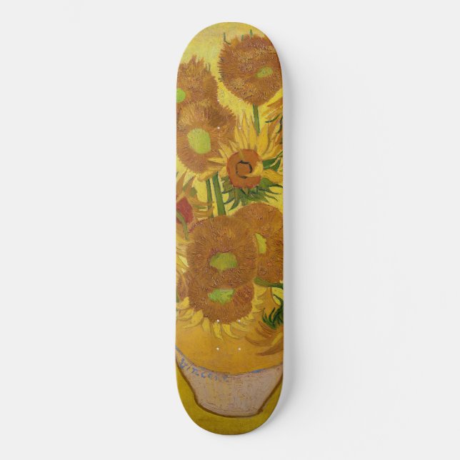 Skateboard Vincent van Gogh - Vase avec quinze tournesols (Recto)