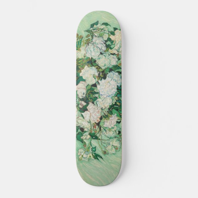 Skateboard Vincent van Gogh Vase avec Rose Roses GalleryHD (Recto)