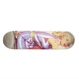 Skateboard Vintage Naughty Handy Pin Up Girl