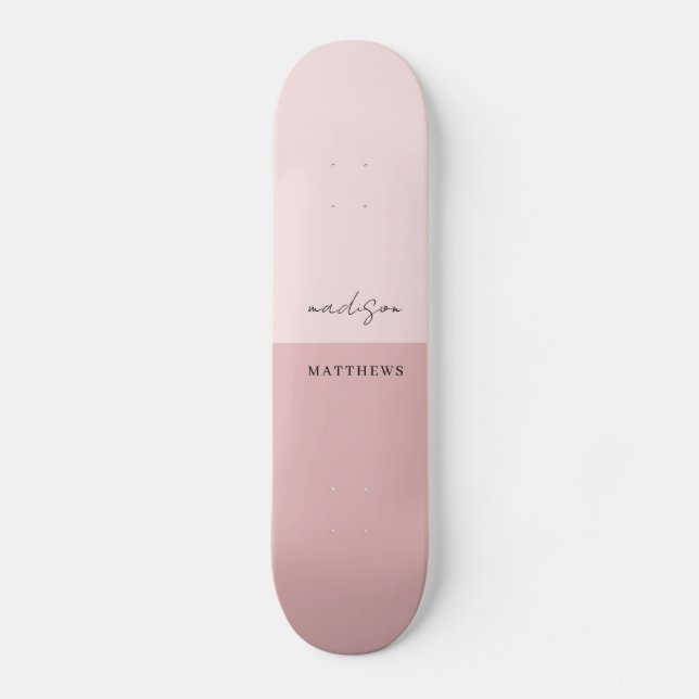 Skateboard Vintage rose vif pour fille moderne (Recto)
