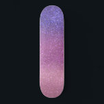 Skateboard Violet Princesse Blush Pink Triple Glitter ombre<br><div class="desc">This girly and chic design is perfect for the girly girl It depicts faux printed sparkly triple sparkly glitter ombre gradient of violet purple, princess pink, and blush pink. It's pretty, moderne, trendy, et unique. ***NOTE DE CONCEPTION For any custom design request such such matching product requests, color changes, placement...</div>
