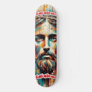 Skateboard Visage inimique du Christ