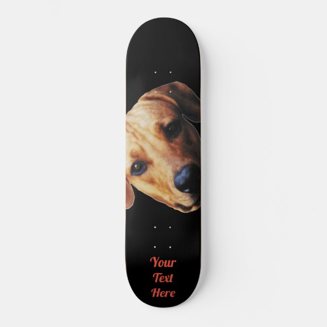 Skateboard Visage Personnalisée De Chien Sur Patinage (Recto)