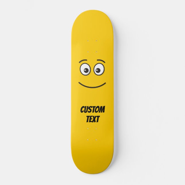 Skateboard Visage souriant avec yeux ouverts (Recto)