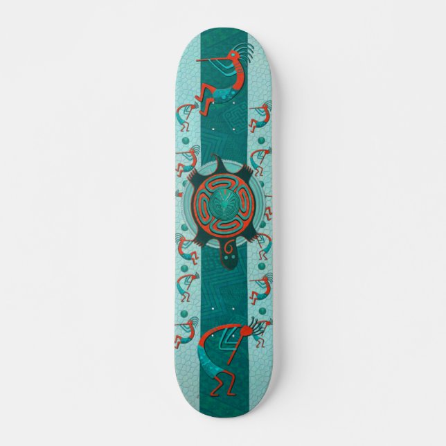 Skateboard Visitors Native Folk Art (Devant)