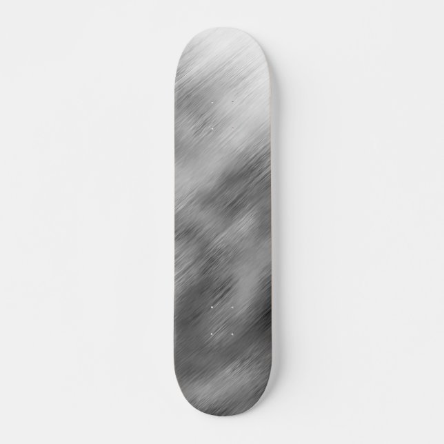 Skateboard Vitesse en acier brossé look personnalisable gris  (Devant)