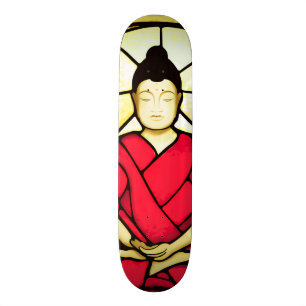 Skateboard Vitrail de tache de Bali Bouddha