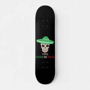 Skateboard VIVA CINCO DE MAYO drôle crâne fête cadeau idée