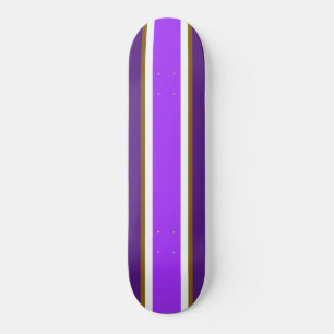 Skateboard Vivid Deux Tons Violet Blanc Brown Stripes