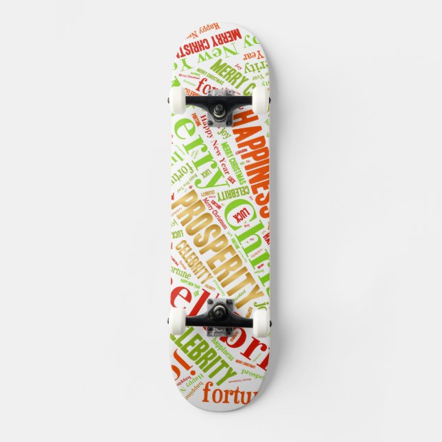 Skateboard voeux de Noël (Recto)
