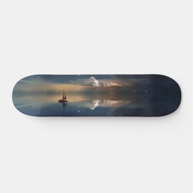 Skateboard Voile vers les nuages (Horz)