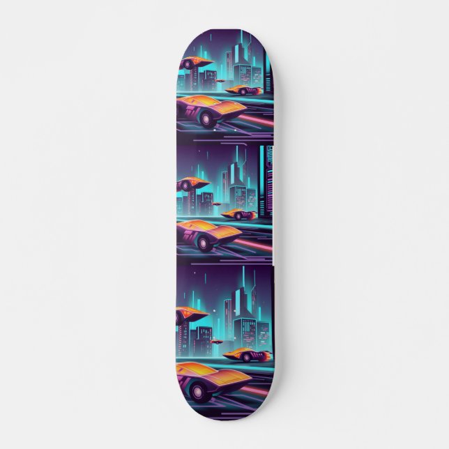 Skateboard voiture cyberpunk (Devant)