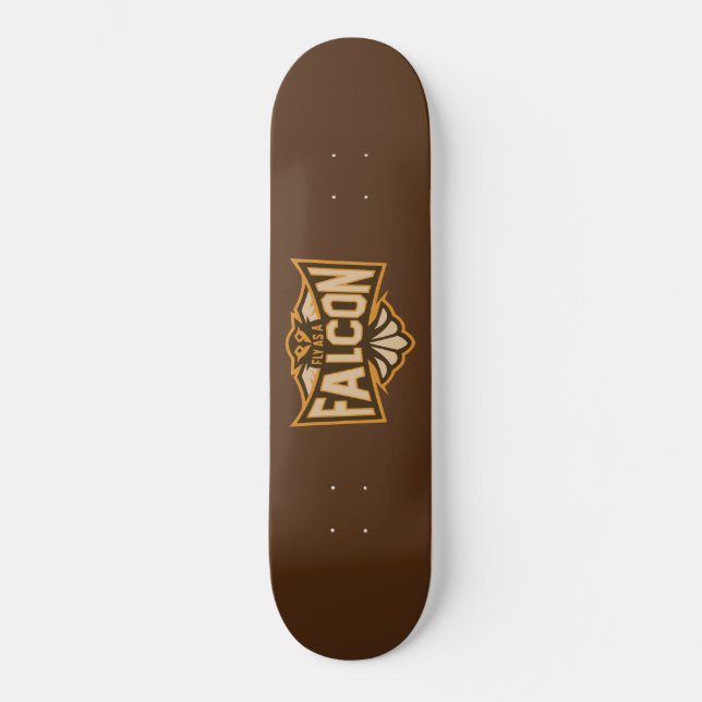 Skateboard Voler comme un faucon sépia (Recto)