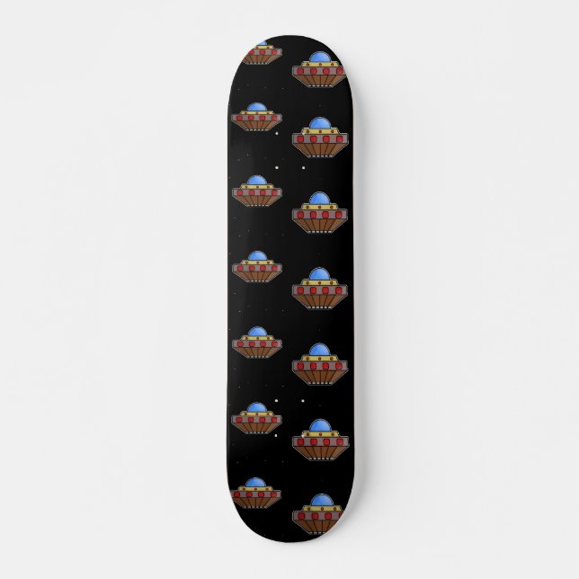 Skateboard Voler dans l'espace noir (Devant)