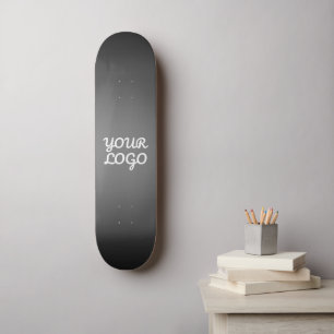 Skateboard Votre logo & Moderne Simple Ombre Gris foncé