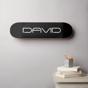 Skateboard Votre nom Texte personnalisable stylisé Cool