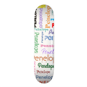 Skateboard Votre nom Word Cloud Fun Fontes Typographie