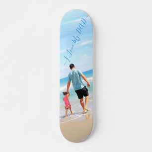 Skateboard Votre propre design photo texte personnalisé - J'a