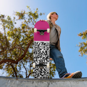 Skateboard Votre QR Code Scan Info Couleurs personnalisées Sk